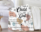 "I am a child of God" super soft blanket"
