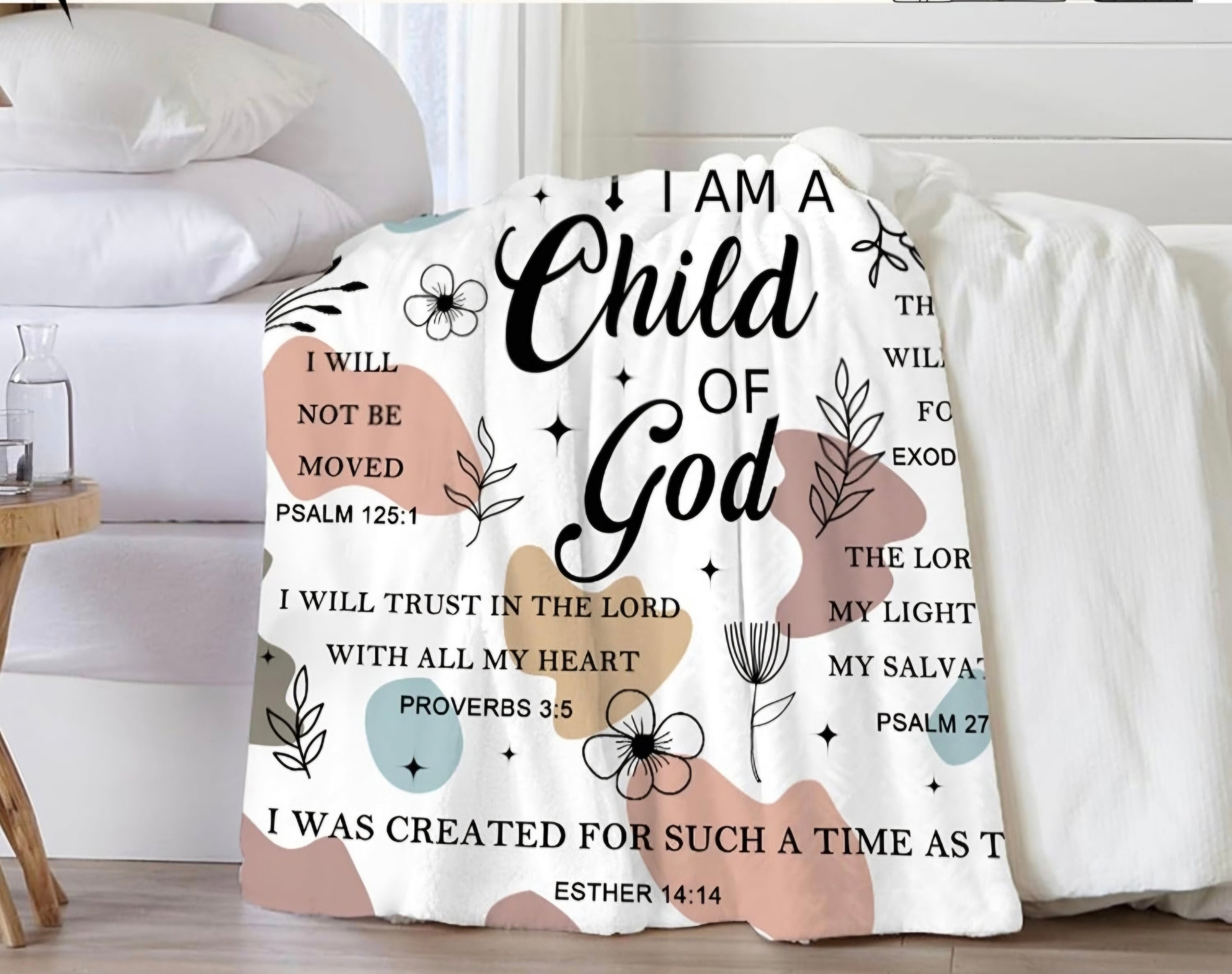 "I am a child of God" super soft blanket"