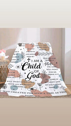 "I am a child of God" super soft blanket"