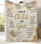 "I am a child of God" super soft blanket"