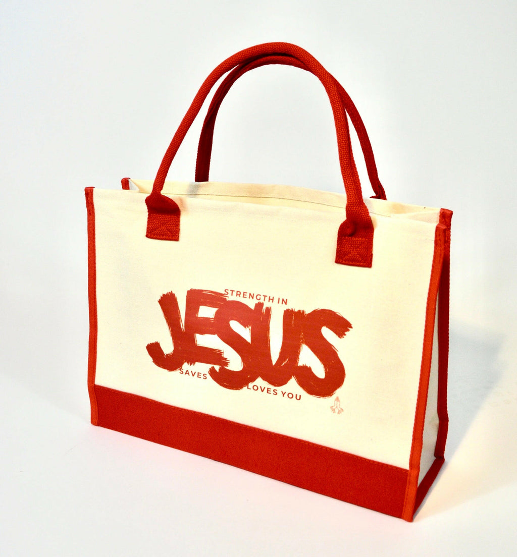 “Jesus” large  rectangle tote bag