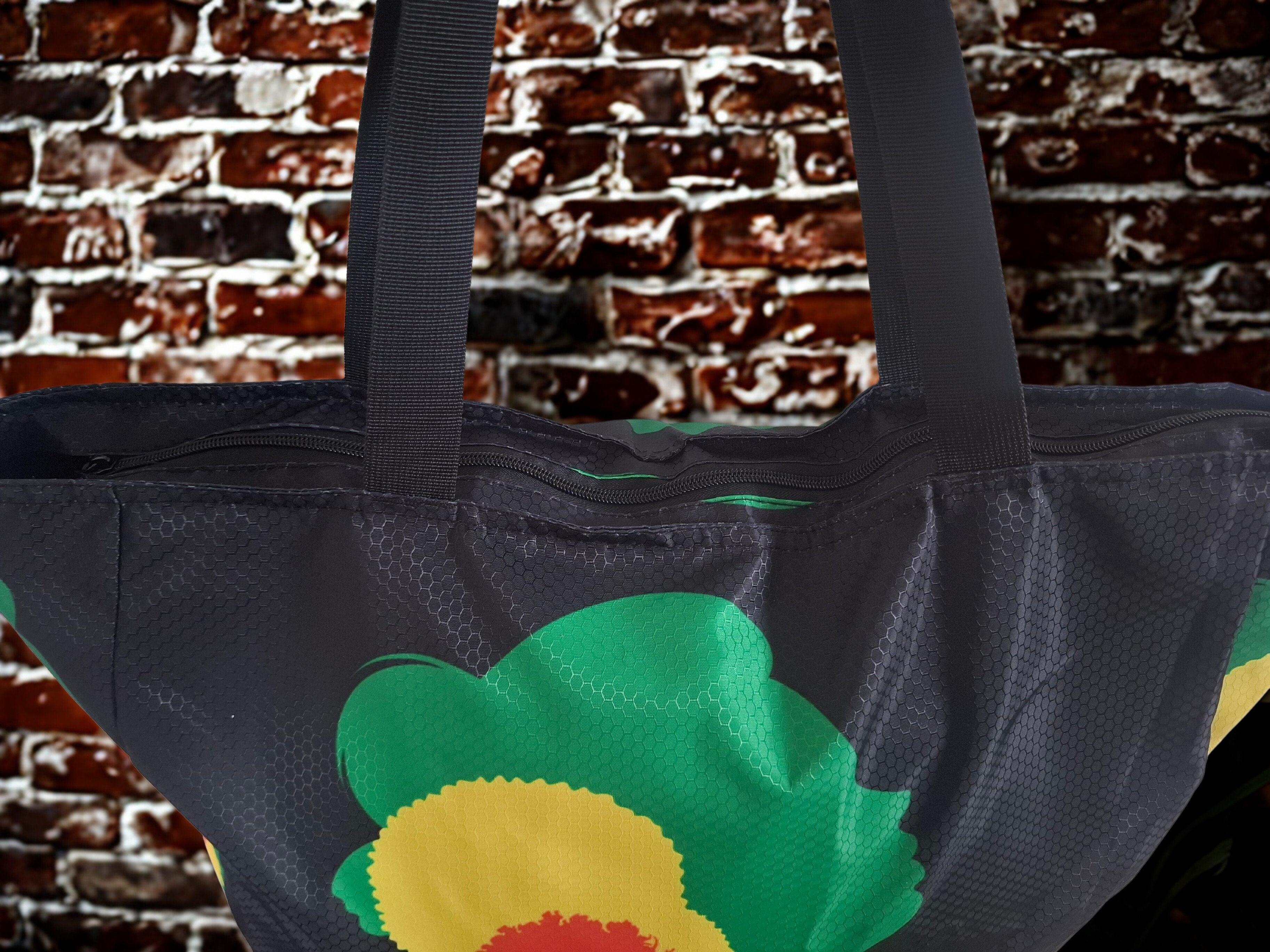 “I am fearfully and wonderfully made ” extra large  tote beach bag with pockets