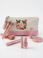 Pink "with Jesus i'm blessed"  Cosmetic Case