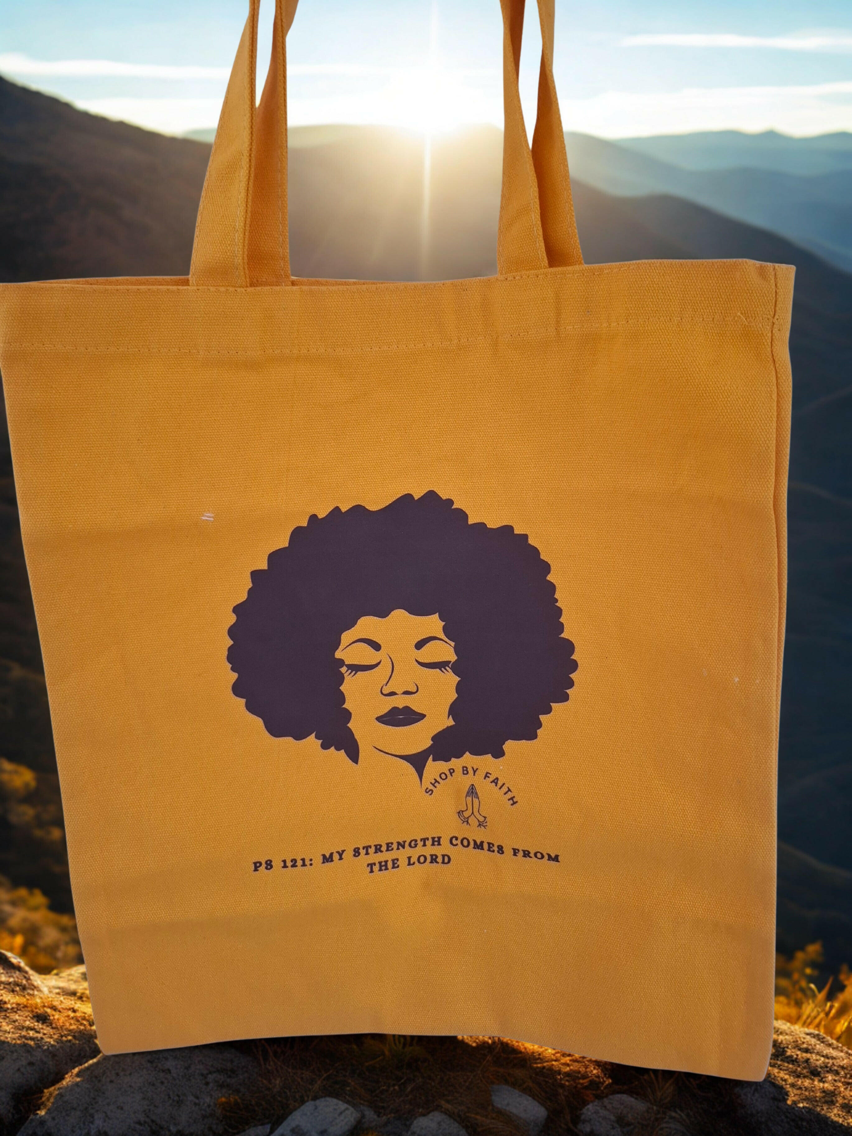 “My strength comes from the Lord “ ” value tote bag