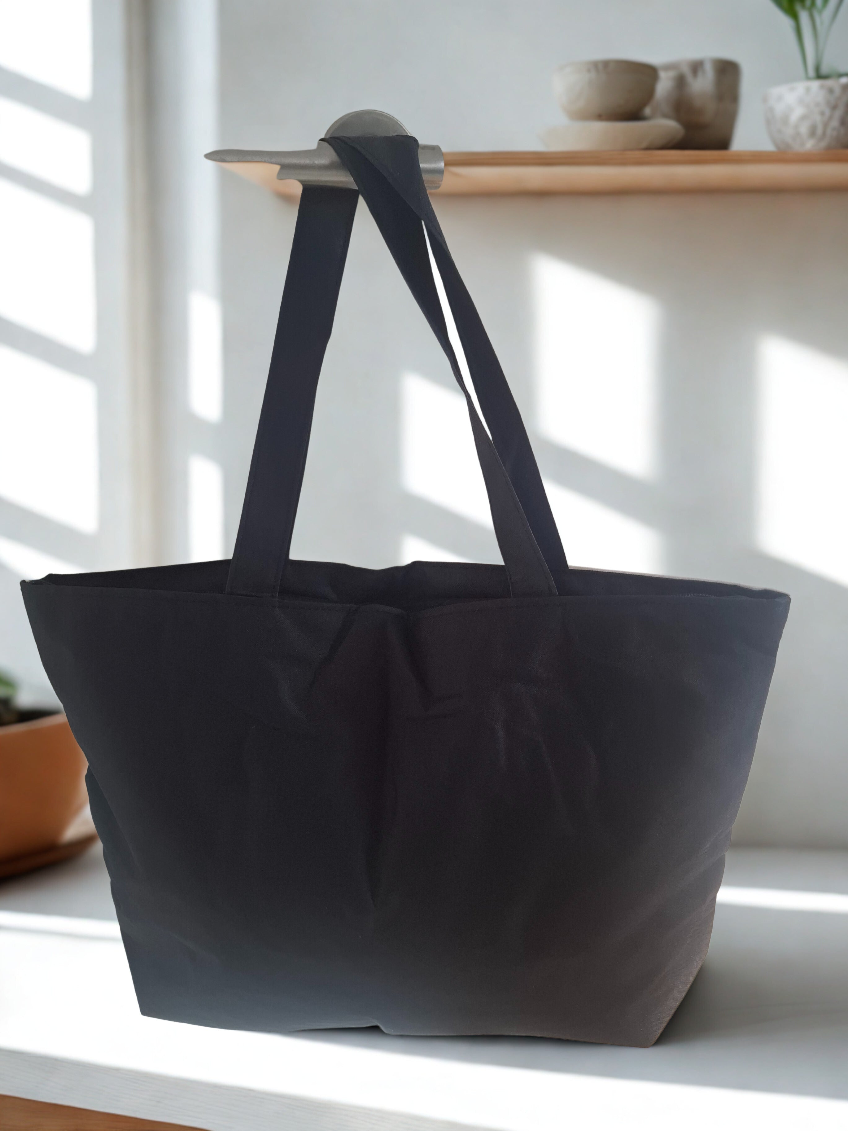 "Walk by Faith not by sigh"   tote bag  in black and white