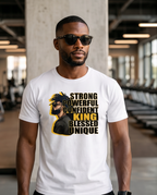 Strong Powerful King Blessed White T-Shirt
