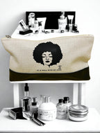 Black "It is Well With My Soul Cosmetic Case