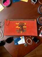 Red "Nubian Queen" zipper wallet