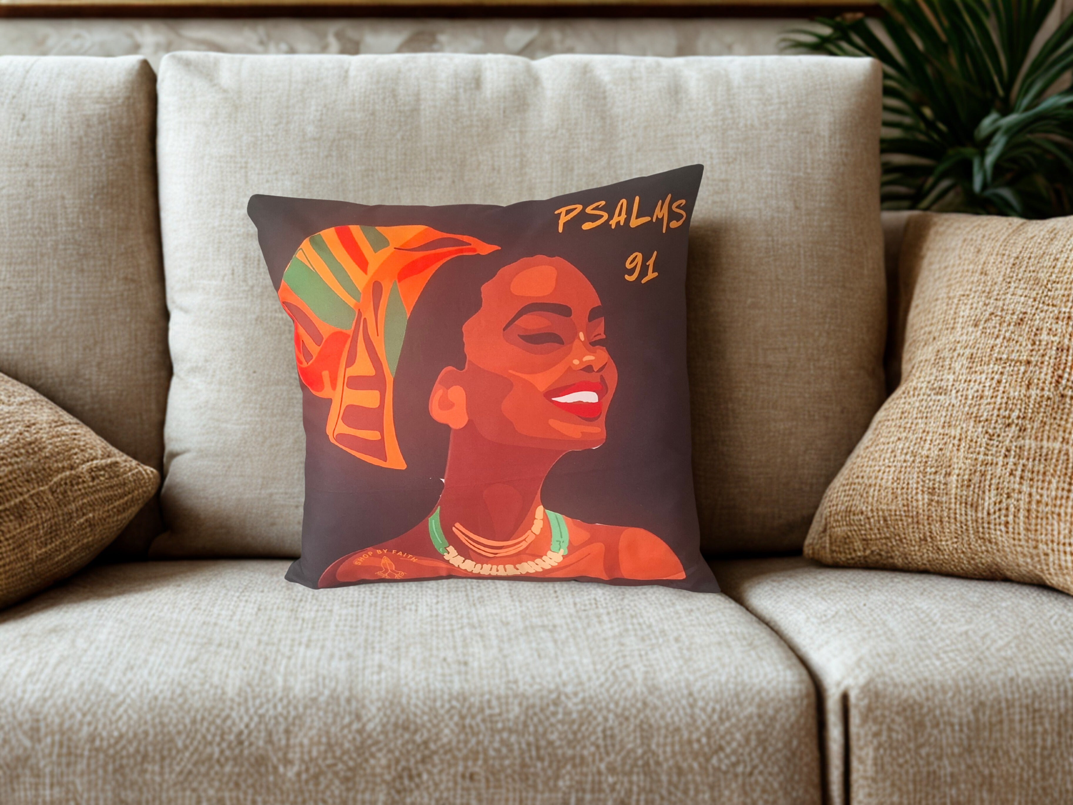 Psalms 91  18 x18  pillowcase