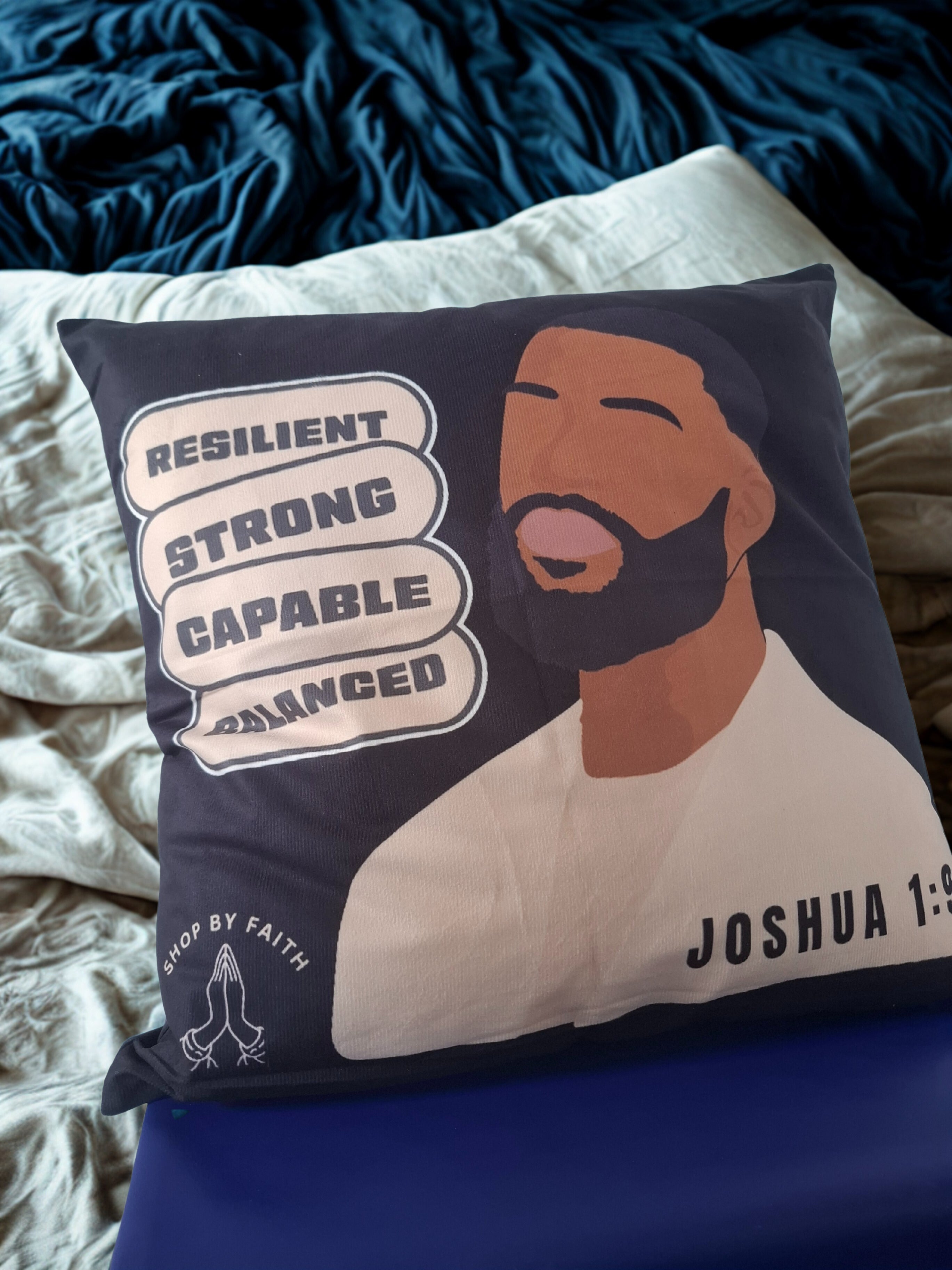 Joshua 1:9 18x18 pillowcase
