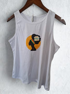 Grateful, thankful, blessed” white vest top