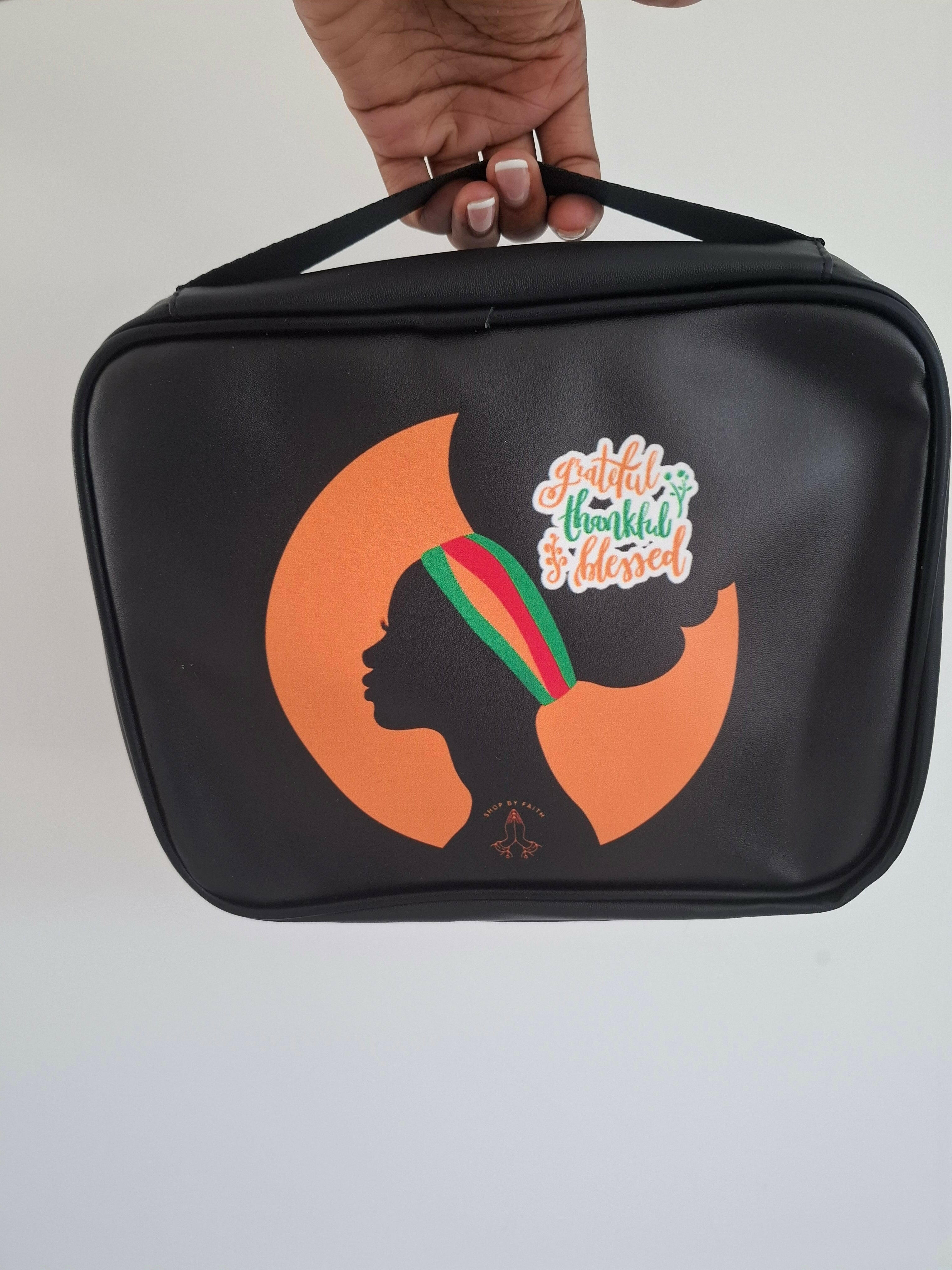 “Grateful , Thankful, Blessed”  bible/ book case with handle