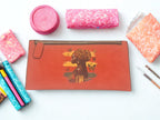 Red "Nubian Queen" zipper wallet
