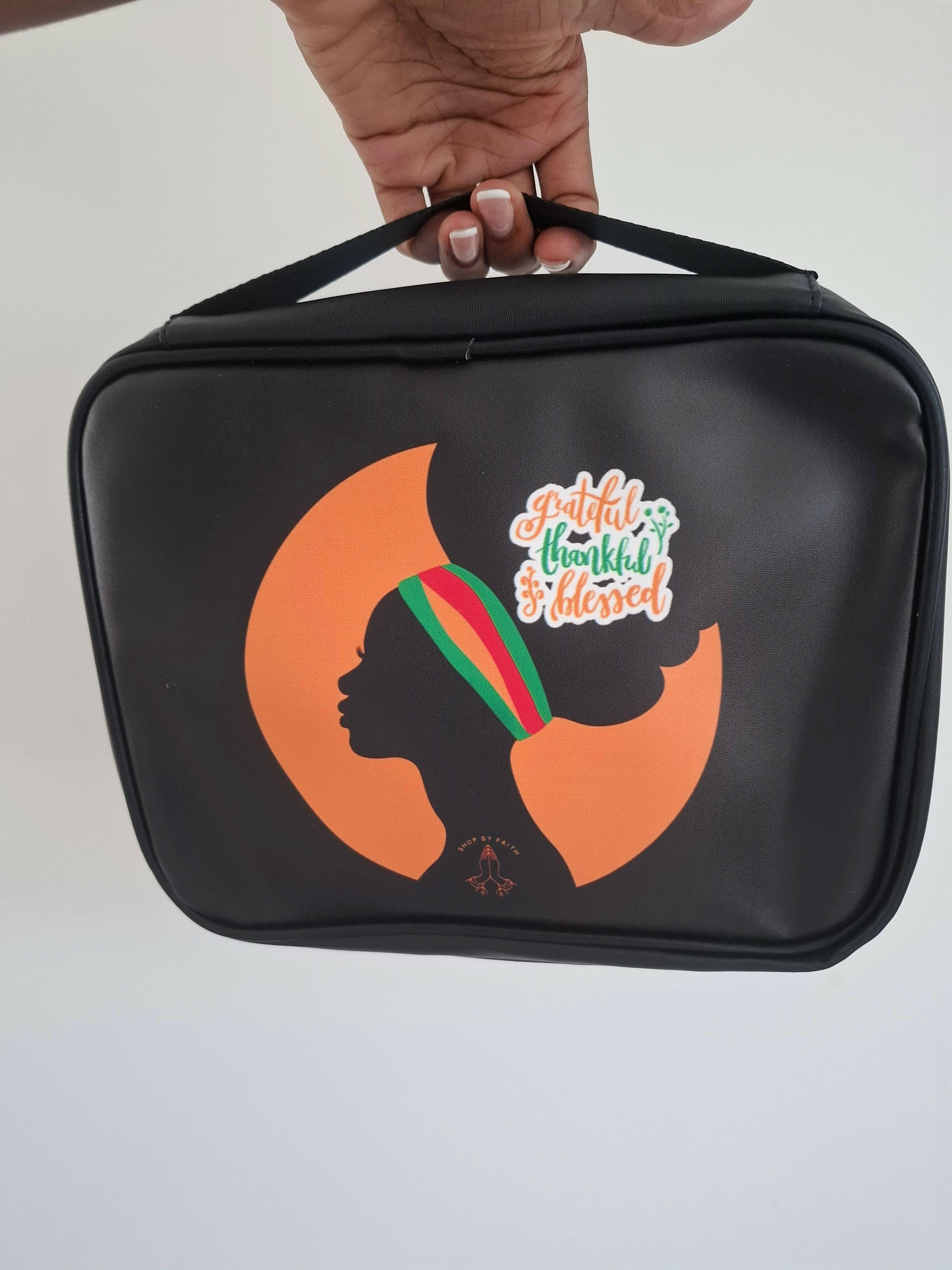 “Grateful , Thankful, Blessed”  bible/ book case with handle