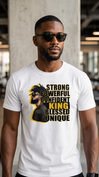 Strong Powerful King Blessed White T-Shirt